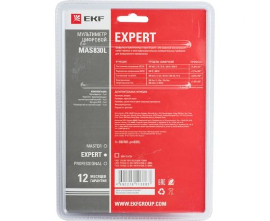 Цифровой мультиметр EKF MAS830L Expert In-180701-pm830L – изображение 2