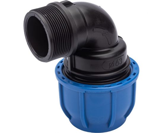 Отвод разъемный наружная резьба CN-TB ПНД 63x2" TEBO 017030713 – изображение 2