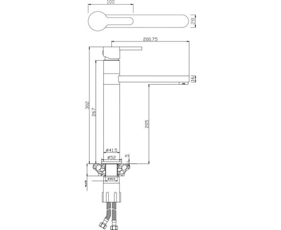 Смеситель для кухни OLIVES Torres высокий 17433TR – изображение 2