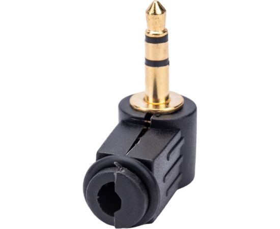 Разъем аудио Pro Legend 3.5мм штекер стерео угловой пластик на кабель, Gold PL2103 – изображение 4