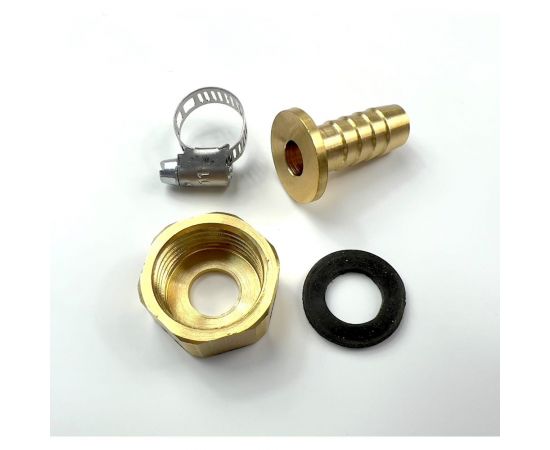 Наконечник латунный с подвижной гайкой внутренняя резьба 1/2 х елочка 10 мм + хомут Профитт 4823419 – изображение 5