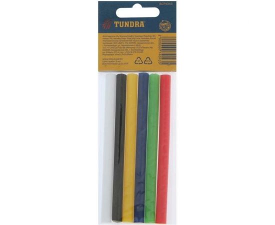 Клеевые стержни 7х100 мм, разноцветные, 6 шт ТУНДРА 6074043 – изображение 2