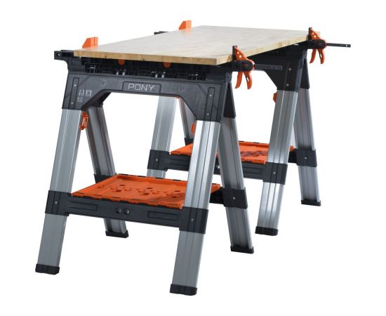 Козлы многофункциональные 2 шт +2 струбцины Pony Jorgensen 60400 – изображение 3