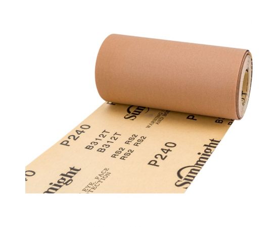 Шлифовальная бумага GOLD B312T в рулонах 5 м, 115 мм, P240, золотистая SUNMIGHT 30312R – изображение 4