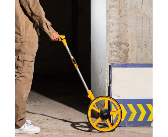 Измерительное колесо с механическим счетчиком DELI DL330112 300 мм, точность +/- 0.5, значение деления 0.1 мм, складная конструкция 104527 – изображение 4