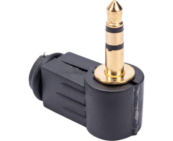 Разъем аудио Pro Legend 3.5мм штекер стерео угловой пластик на кабель, Gold PL2103 – изображение 3