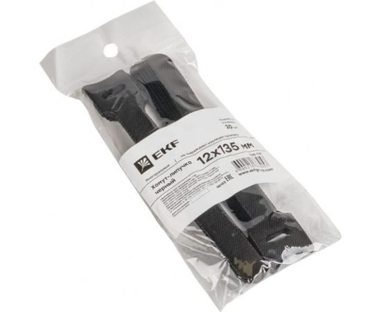 Хомут-липучка EKF PROxima PROxima 12x135 мм, черный, 20 шт. hlct-1-b – изображение 2