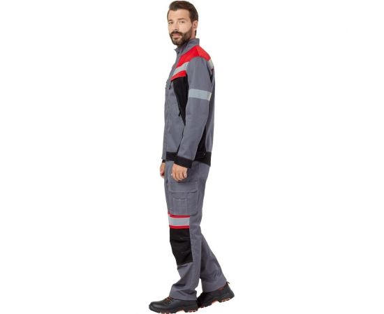 Костюм Эксперт Спецодежда Памир 1, серый/черный/красный, р. 52-54, рост 182-188 6446000053600 – изображение 4