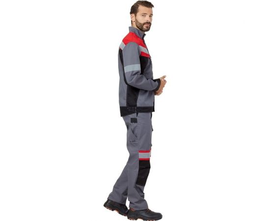 Костюм Эксперт Спецодежда Памир 1, серый/черный/красный, р. 52-54, рост 182-188 6446000053600 – изображение 3