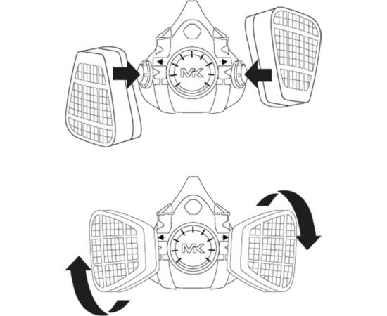 Противогазовый фильтр МК (12242) класс защиты А1В1Е1К1, модель 088 МК088 – изображение 2