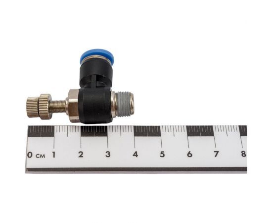 Фитинг-дроссель (пневмодроссель) угловой с наружной резьбой M1/8" SHPI SC 06-01 – изображение 4