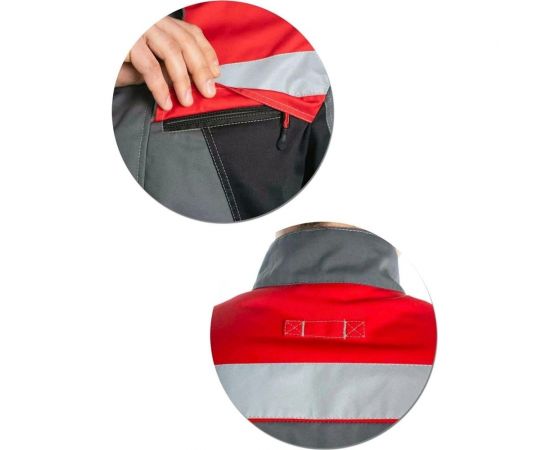 Костюм Эксперт Спецодежда Памир 1, серый/черный/красный, р. 52-54, рост 182-188 6446000053600 – изображение 12