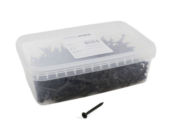 Саморез Качественный КРЕПЕЖ 3,5х41 потай. крупная резьба, оксид 1 кг 1000807 КЧ 