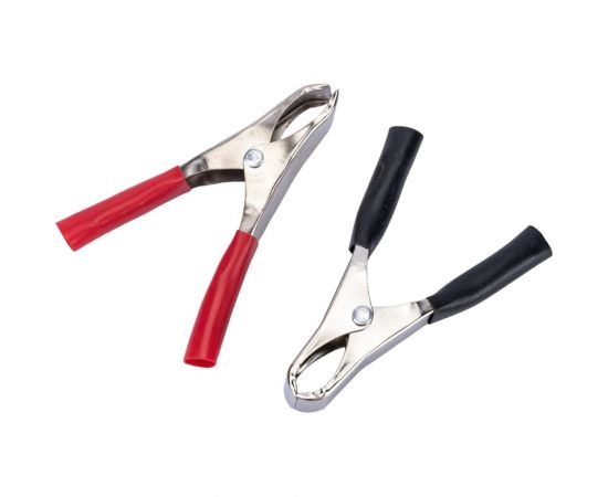 Зажимы "крокодилы" AUTOVIRAZH 15А 53мм 2шт(красный+черный) AV-010201 