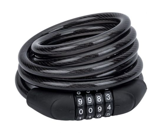 Противоугонный замок JOY KIE GK102.705A (1800 мм; трос 10 мм; в оплетке; кодовый; черный) HQ-0004225 