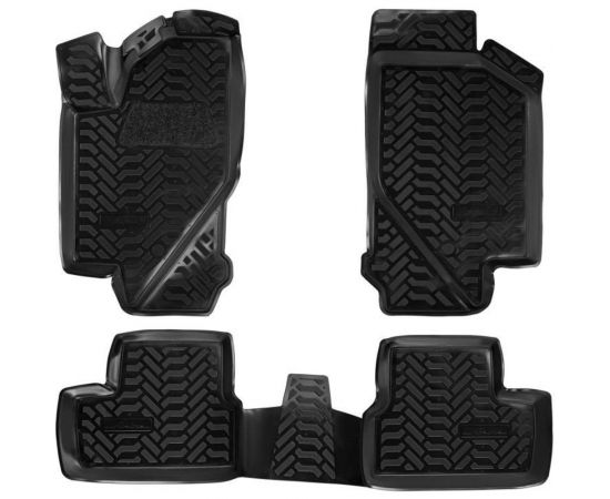 Ковры Airline для LADA Granta 11-, 4 шт., высокий борт, 3D с подпятником, ТЭП, черные ACM-PS-02 