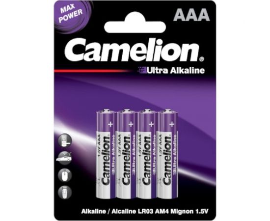 Батарейка Camelion Ultra BL-4 LR03 (LR03-BP4UT, 1.5В) 14985 