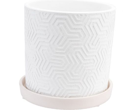 Горшок ООО КОМПОЗИТ Тринити белый цилиндр №2. КБ-Ц2-249-03 