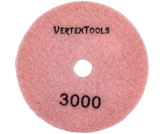 Круг алмазный гибкий шлифовальный для полировки мрамора (100х3х15 мм; Р3000) vertextools 12500-3000 