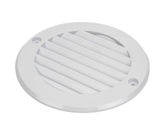 Решетка вентиляционная с фланцем, круглая, неразъемная, наклонные жалюзи A10RK 130 мм РемоКолор 52-0-130 – изображение 4
