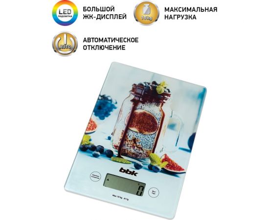 Кухонные весы bbk KS102G лазурный 00-00001165 – изображение 3