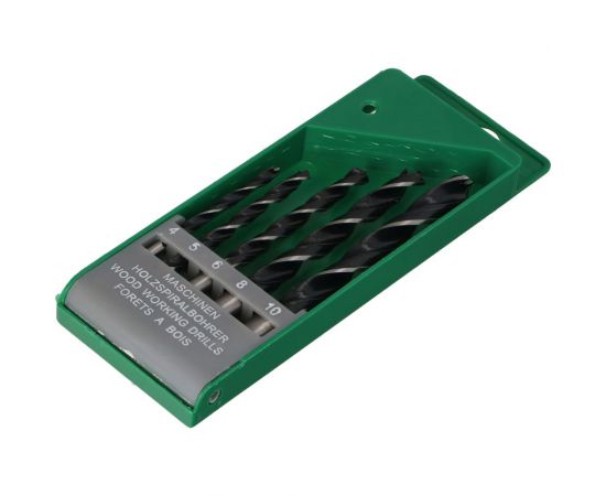 Сверла по дереву 5 шт, 4-5-6-8-10 мм BRENAR 435 – изображение 2