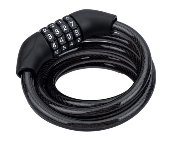 Противоугонный замок JOY KIE GK102.705A (1800 мм; трос 10 мм; в оплетке; кодовый; черный) HQ-0004225 – изображение 4