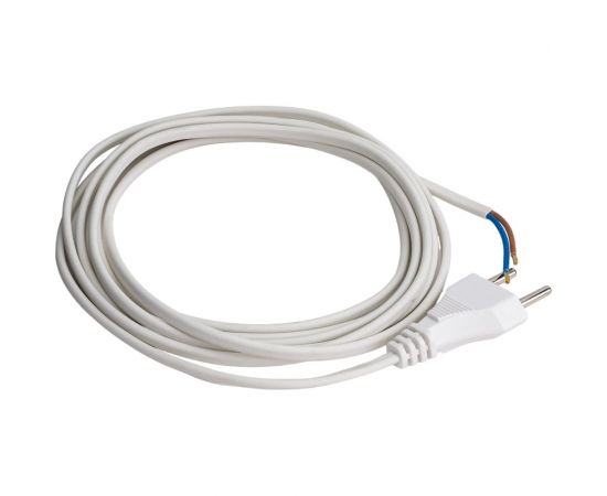 Сетевой шнур Мастер Тока ШВВПбм 2x0.75 белый, 6А, без заземления, 3м, плоская вилка СШ0036 – изображение 4