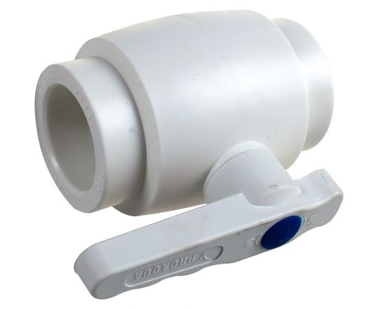 Полнопроходной шаровой кран PRO AQUA PP-R белый d-40 мм PA40014 – изображение 2