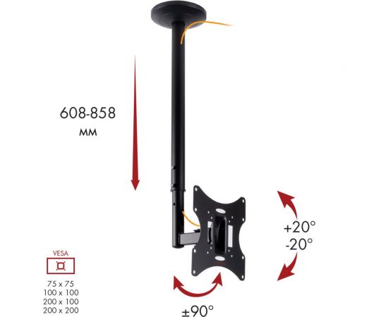 TV кронштейн Arm media LCD 1000 black 10004 – изображение 9