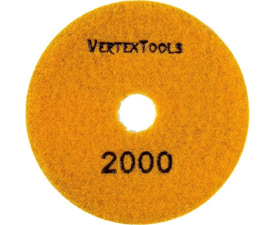 Круг алмазный гибкий шлифовальный для полировки мрамора (100х3х15 мм; Р2000) vertextools 12500-2000 – изображение 2