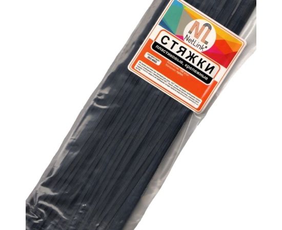 Хомут Netlink nylon 5x400 мм 100 шт черный 00000001111 – изображение 3