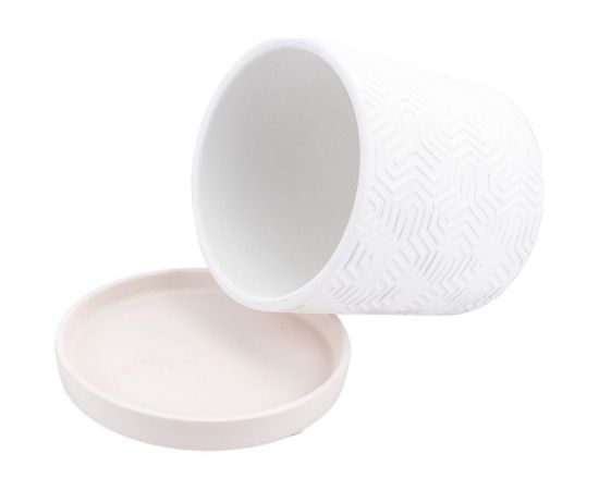 Горшок ООО КОМПОЗИТ Тринити белый цилиндр №2. КБ-Ц2-249-03 – изображение 2