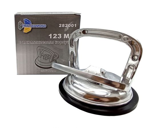 Алюминиевая зажимная одинарная присоска для плитки и стекла TRIO-DIAMOND, 123 мм 282001 – изображение 2