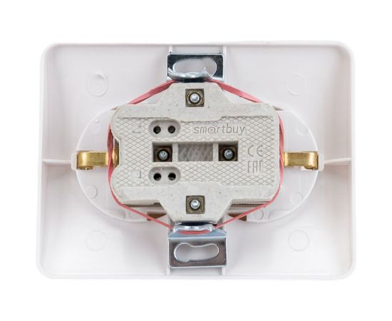 Розетка Smartbuy 2-местная с заземлением 16А белая, керамика Марс SBE-02w-16-S2-Z-c – изображение 4