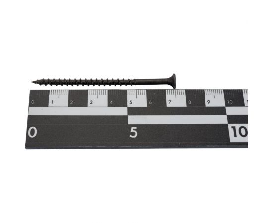 Черный саморез по дереву GSMETZ 4,2x75 мм, фосфатированный, 10 кг, 1960 шт., ph2 1004275 – изображение 3