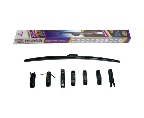 Щетка стеклоочистителя бескаркасная HYBRID 24""/60 см, 8 адаптеров SKYBEAR 707240 – изображение 4