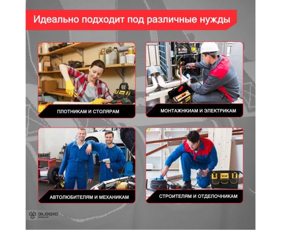 Сумка для инструментов с жестким пластиковым дном DELI dl430318 430x200x290 мм, 14 карманов, плечевой ремень, ткань Оксфорд 1680d 111106 – изображение 15