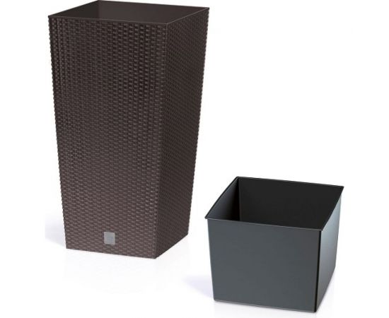 Кашпо для цветов Prosperplast RATO SQUARE венге 2 предмета 21 и 49л DRTS325-440U 