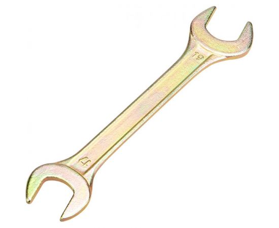 Гаечный рожковый ключ желтый цинк REXANT 17х19 мм 12-5830-2 