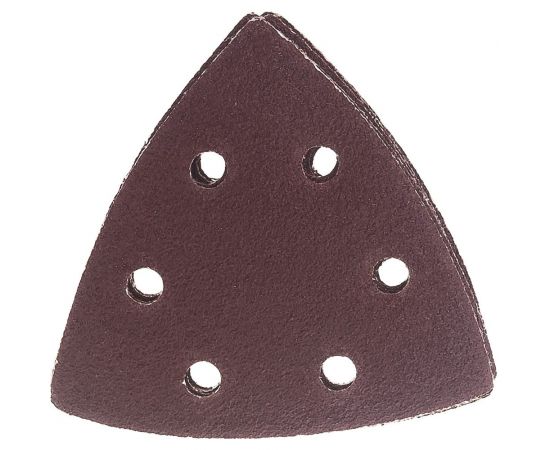Универсальный шлифовальный треугольник STAYER на велкро основе 6 отверстий Р80 93x93x93 мм 5 шт. 35460-080 