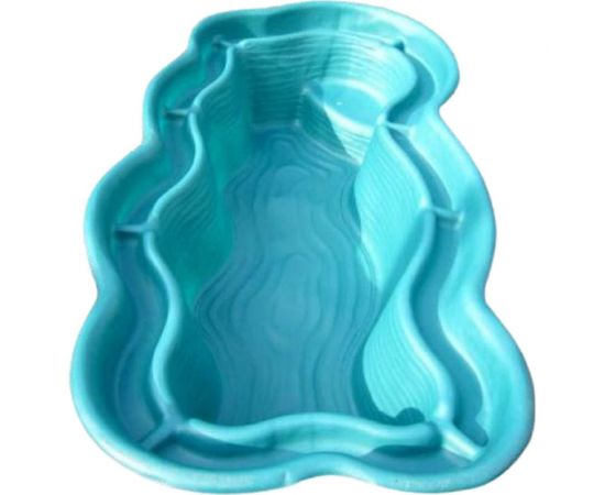 Декоративный садовый прочный пруд GLQ увеличенный, 1300 л, S=3.3 кв.м, 240x140x50 см .1300 GLQ цветной 