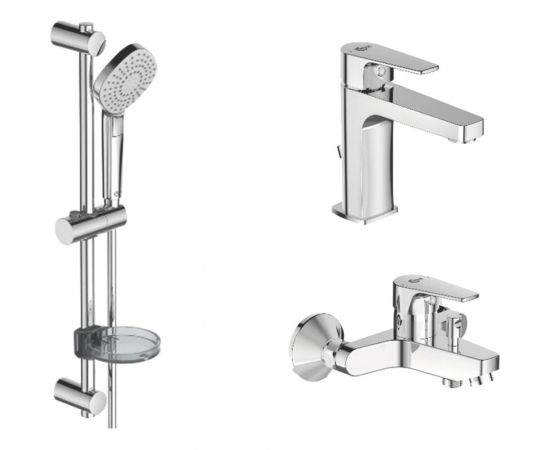 Набор 3в1: смеситель для душа и умывальника, душевой гарнитур IDEAL STANDARD ESLA BC264AA Set 00000077899 