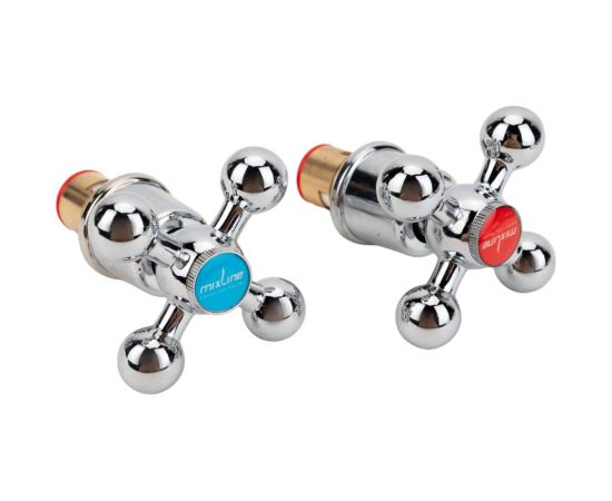 Кран-букса с маховиком mixline 1/2 керамическая 8х24, крест ML07 блистер, пара 526766 