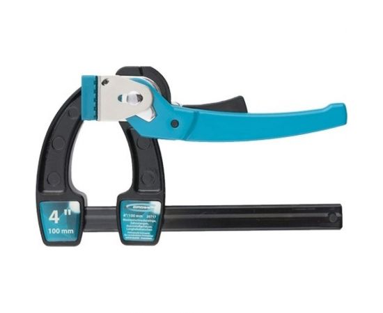 Реечная быстрозажимная струбцина, металлический корпус,рычажный храповый механизм, 4""/100 мм GROSS 20717 