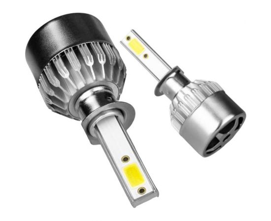 Светодиодные лампы LED для авто LEDZILLA C6 H1 18Вт 12В лампочки для автомобилей в фары, комплект 2шт C6-H1 