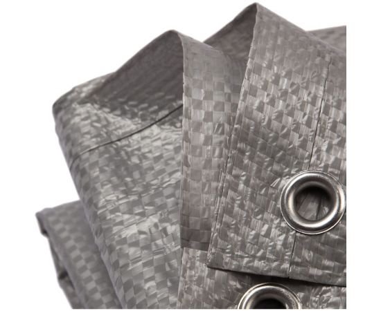 Тент универсальный укрывной 4x6 м, полипропилен 60 г/м2, с люверсами ООО Миротент ЦБ-00033419 – изображение 9