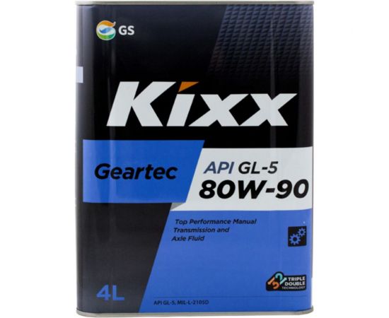 Трансмиссионное масло KIXX GEARTEC 80W90, полусинтетическое, 4 л L298344TE1 – изображение 4