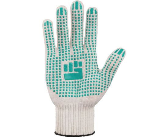 Трикотажные перчатки Фабрика перчаток, стандарт, с ПВХ, 10 класс, 5 нитей, белые, р.М 5-10-СТ-БЕЛ-(M) – изображение 3