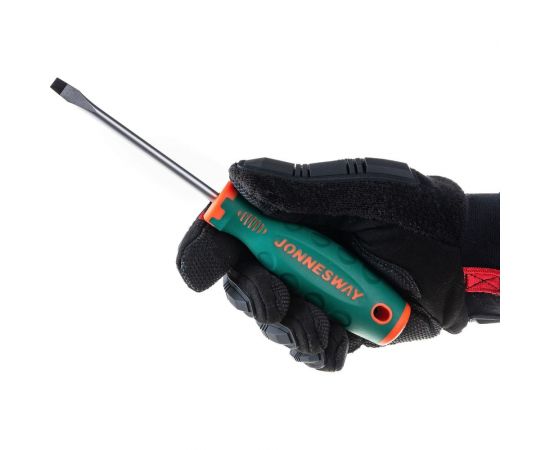 Стержневая шлицевая отвертка Jonnesway D71S6100 ANTI-SLIP GRIP, SL6.5x100 мм 49954 – изображение 5